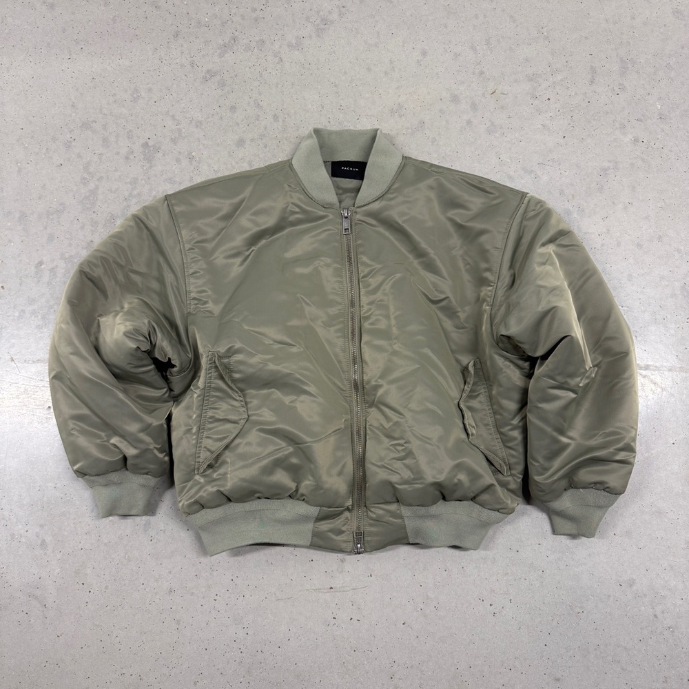 PacSun Light Olive Green Bomber Jacket